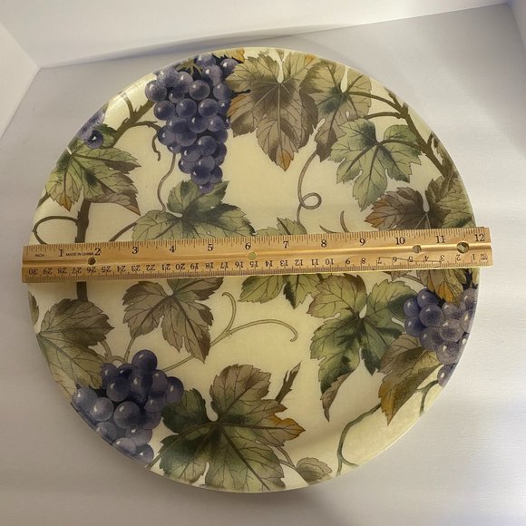 Retro Grape Vine Fiberglass Serving Tray Vintage - Picture 4 of 4